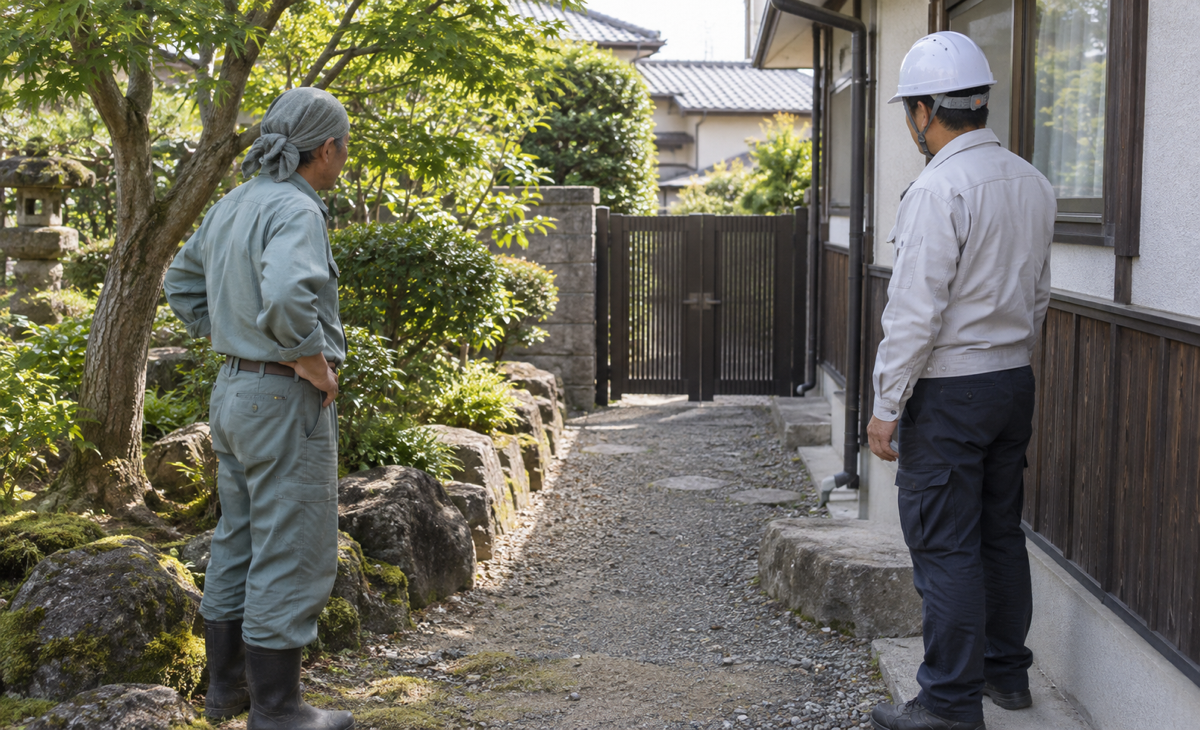 残す庭と整理する範囲を同じ条件で共有すると、依頼先を比べやすくなります。
